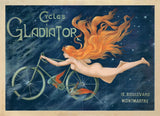 Cycles Gladiator, 1895, Vintage Travel Poster