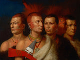 Young Omahaw, War Eagle, Little Missouri, and Pawnees by Charles Bird King, Art Print Reproduction