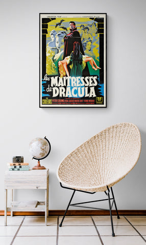 French - The Brides of Dracula Movie Poster Classic Vintage Film
