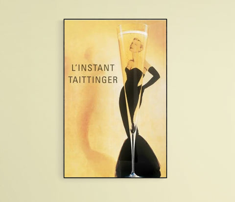 Champagne Taittinger Vintage Style Poster Size 24 x 36