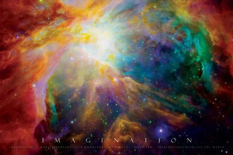 Imagination Nebula - Albert Einstein Quote Poster
