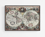 Nova Orbis Geographica (Antique Map), Old World Map 1633,