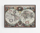 Nova Orbis Geographica (Antique Map), Old World Map 1633,