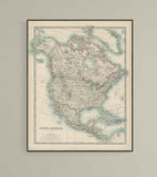 Johnston's Map of North America