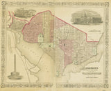 Johnson's Georgetown and the city of Washington the capital of the United States of America 1865