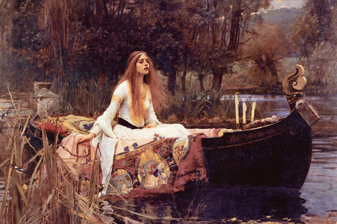The Lady of Shalott, 1888 by Artist John William Waterhouse,   Paper Print 24 x 36 inches