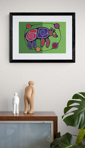 Bear by Jim Oskinigeesh, Framed