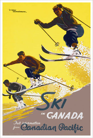 Ski in Canada (Canadian Pacific) Travel Poster,