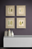 Cottage Ferns - Botanical Print - Set of Four - Vintage Flower Prints