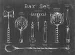 Bar Set Chalkboard Style Art Print by Ethan Harper