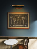 Bar Set Chalkboard Style Art Print by Ethan Harper