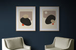 Megalith, Modern Abstract Prints, Set of Two, Minimalist Style,