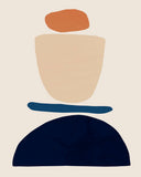 Fraction Stack, Modern Abstract Prints, Set of Two, Minimalist Style,