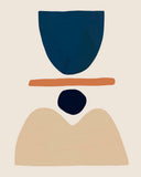 Fraction Stack, Modern Abstract Prints, Set of Two, Minimalist Style,
