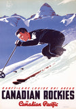 Vintage CP Rail Lake Louise Ski Area Travel Poster,