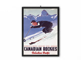 Vintage CP Rail Lake Louise Ski Area Travel Poster,