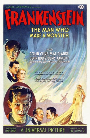 Frankenstein Movie Poster Classic Vintage Film