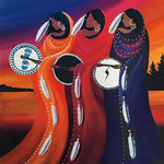 Sisters Calling by Betty Albert, Art Print, First Nation, Indigenous Artist