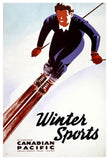 Winter Sports at Banff (Canadian Pacific) Travel Poster,