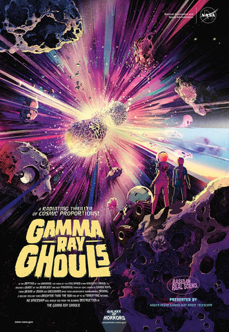 Gamma Ray Ghouls Poster - JPL Travel Photo Poster Exoplanets credit: NASA/JPL-Caltech