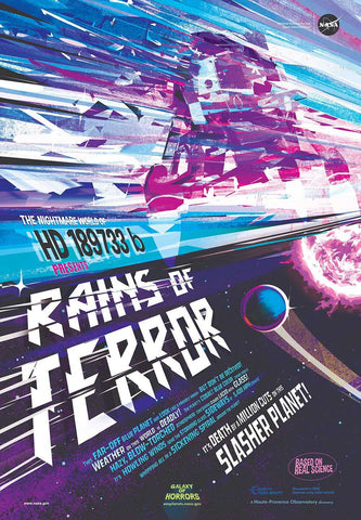 Rains of Terror Poster - JPL Travel Photo Poster Exoplanets credit: NASA/JPL-Caltech