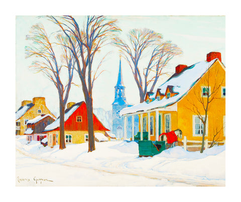Clarence Gagnon - Winter Morning in Baie-Saint-Paul - Matinée d'hiver à Baie-Saint-Paul -  by Clarence Gagnon