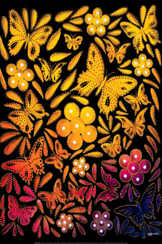 Flowers And Butterflies II by Betty Albert